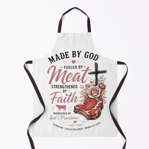 Item preview, MADE BY GOD FULFILLED BY MEAT STENGTHENED BY FAITH designed and sold by CarnivoreGifts.
