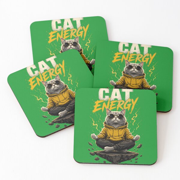 Item preview, CAT ENERGY — UNLEASH YOUR INNER POWER designed and sold by LowBatteryStudio ⭐.