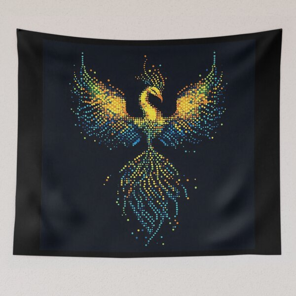 Item preview, Neon Pixel Phoenix designed and sold by ClubVacay.