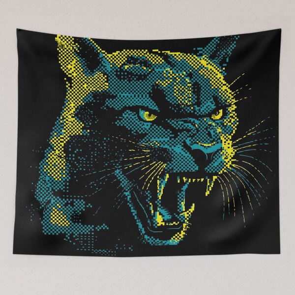 Item preview, Neon Halftone Cougar Roar designed and sold by ClubVacay.