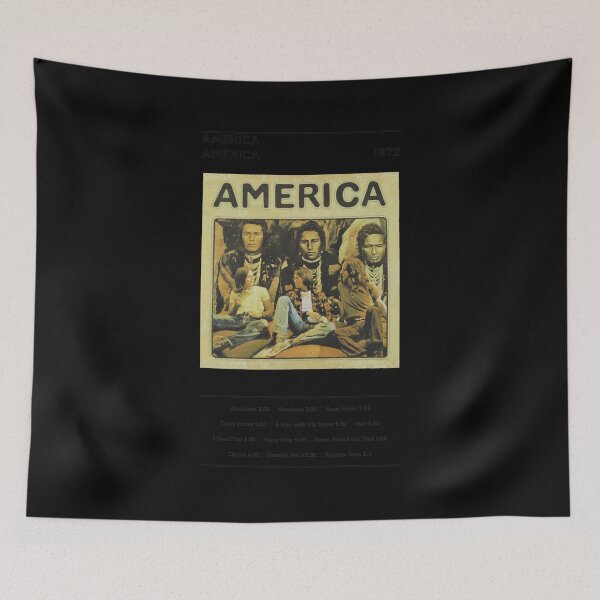 Item preview, America Band 1972 Album Tracklist Poster Art designed and sold by BlossomieStore.