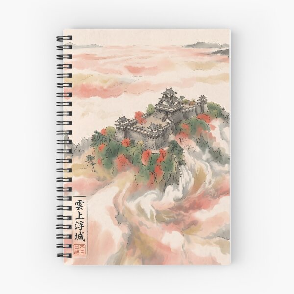 Item preview, Sumi-e Floating Sky Castle Sea of Clouds designed and sold by conohitoAI-ArtGallery.