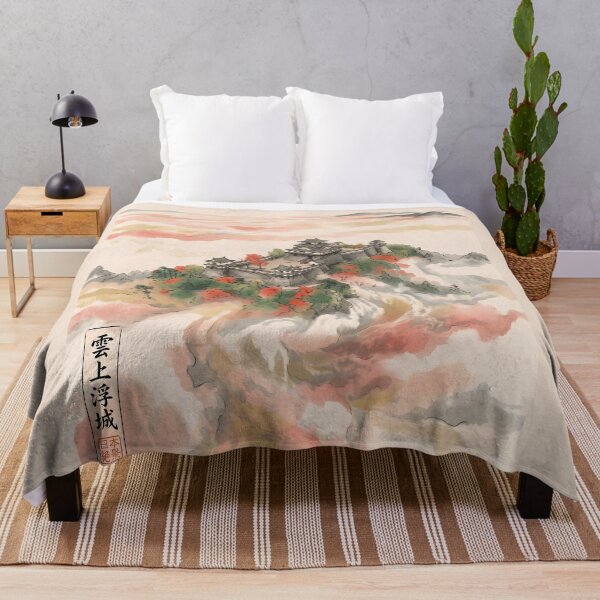 Item preview, Sumi-e Floating Sky Castle Sea of Clouds designed and sold by conohitoAI-ArtGallery.