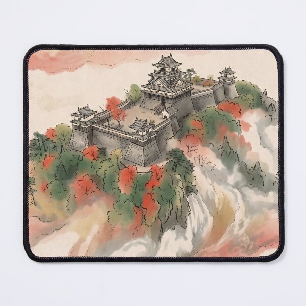 Item preview, Sumi-e Floating Sky Castle Sea of Clouds designed and sold by conohitoAI-ArtGallery.