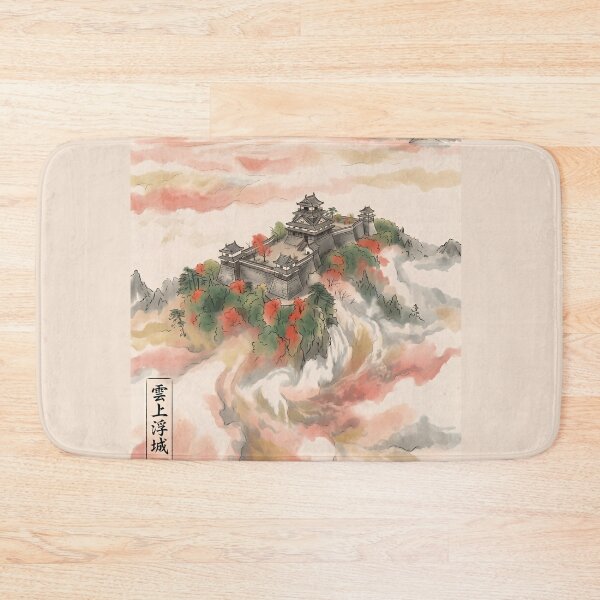 Item preview, Sumi-e Floating Sky Castle Sea of Clouds designed and sold by conohitoAI-ArtGallery.