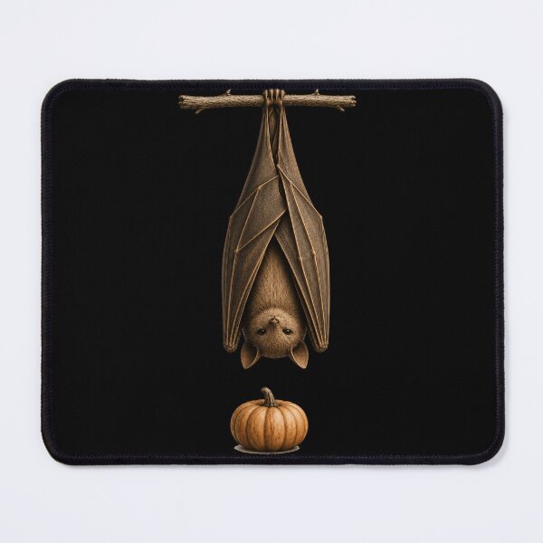 Item preview, Bat & Pumpkin Halloween T-Shirt | Cozy Vintage Gothic Gift designed and sold by Golden Ember Studio.