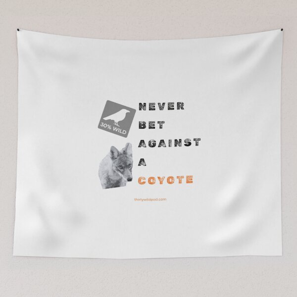 Item preview, 30 Wild Never Bet Against a Coyote Mugshot  designed and sold by WildsPodcast.