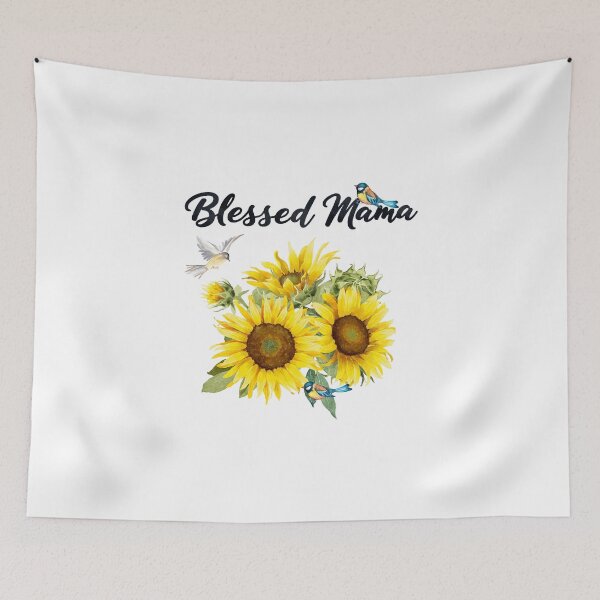 Item preview, Blessed Mama with Sunflowers & Birds designed and sold by JeweledDesigns.