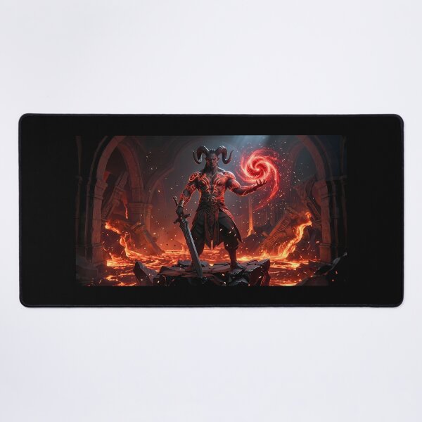 Item preview, Demon King Fiery Throne Dark Fantasy designed and sold by GalleryBrisArt.