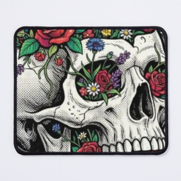 Item preview, Floral Sugar Skull with Colorful Flowers Art designed and sold by DailySparks.