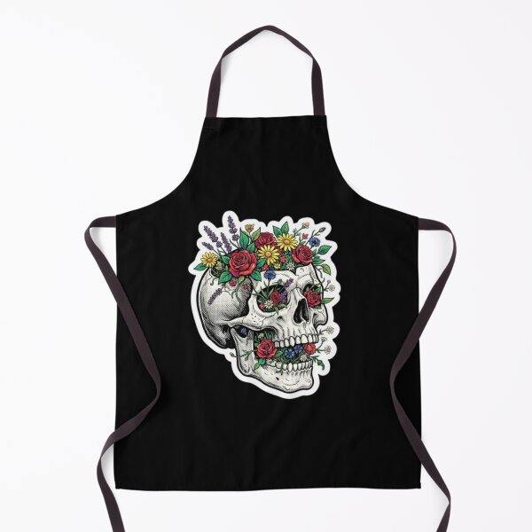 Item preview, Floral Sugar Skull with Colorful Flowers Art designed and sold by DailySparks.