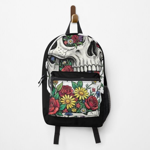 Item preview, Floral Sugar Skull with Colorful Flowers Art designed and sold by DailySparks.