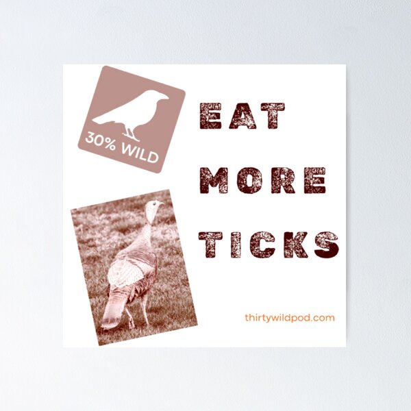 Item preview, 30 Wild Turkey - Eat More Ticks  designed and sold by WildsPodcast.