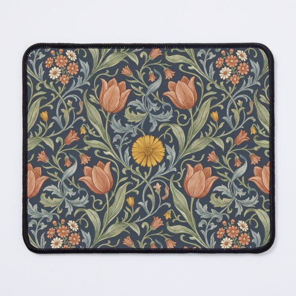 Item preview, Antique Navy Art Nouveau Botanical Floral Patter designed and sold by arteresting-art.