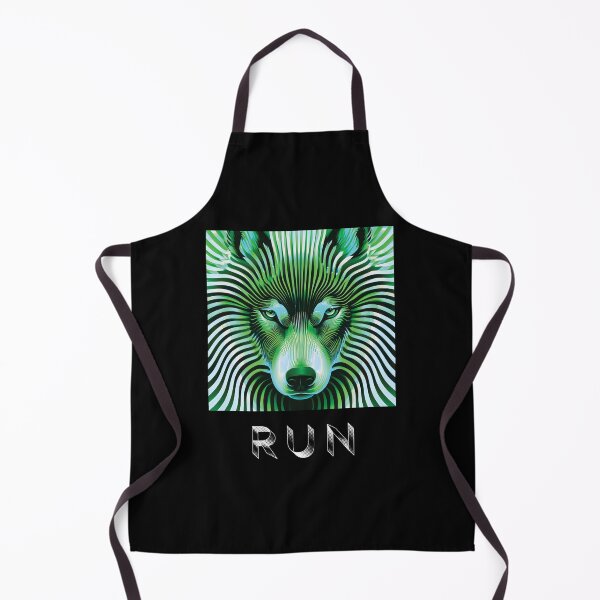 Item preview, LIMELIGHT — RUN Wolf Pack Optical Illusion Art | Aliencore Cyber Goth Alternative in Green & Teal designed and sold by ✨nightvrld.