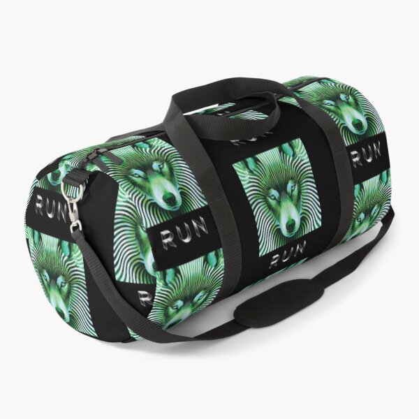 Item preview, LIMELIGHT — RUN Wolf Pack Optical Illusion Art | Aliencore Cyber Goth Alternative in Green & Teal designed and sold by ✨nightvrld.