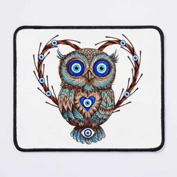 Item preview, Evil Eye Owl Protection Amulet designed and sold by WhiteLightPrint.