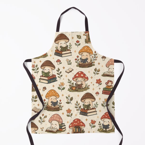 Item preview, Bookish Little Mushrooms Cute Reading Cottagecore Pattern designed and sold by RJACreative.