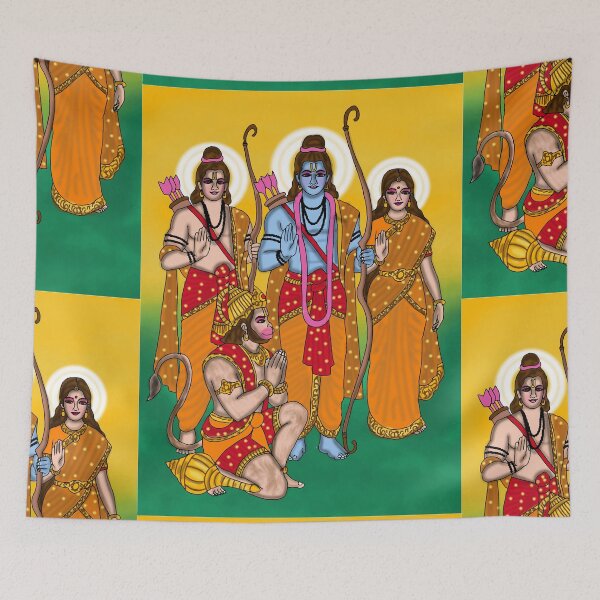 Item preview, Lord Ram Artwork | Divine Rama Hindu God Digital Art & Devotional Illustration designed and sold by Harshit_Digital_Arts.