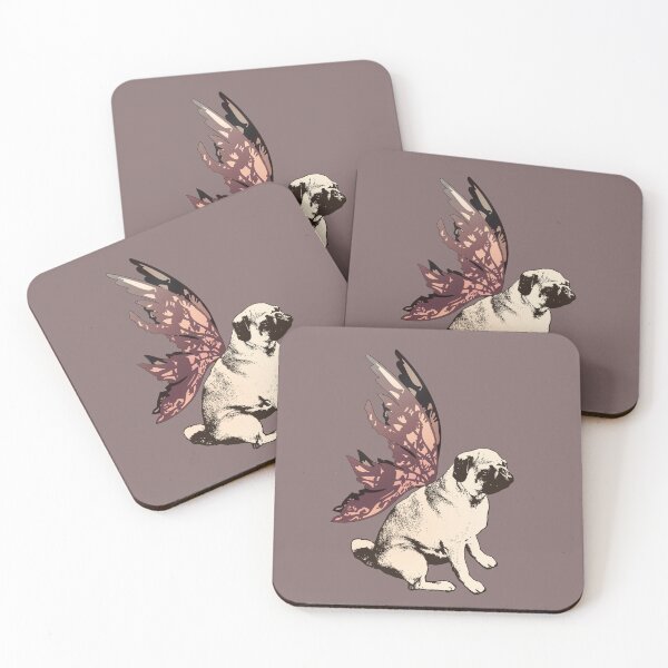 Item preview, Pug Fairy Life - Sepia-Toned Pug With Butterfly Wings designed and sold by LittleMissTyne.