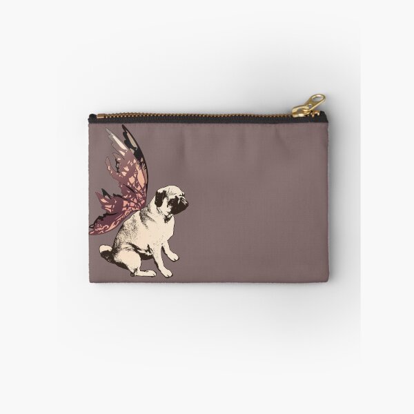 Item preview, Pug Fairy Life - Sepia-Toned Pug With Butterfly Wings designed and sold by LittleMissTyne.