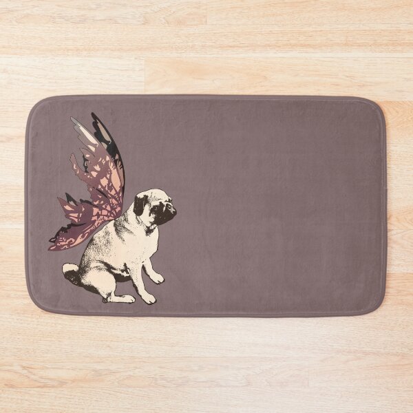 Item preview, Pug Fairy Life - Sepia-Toned Pug With Butterfly Wings designed and sold by LittleMissTyne.