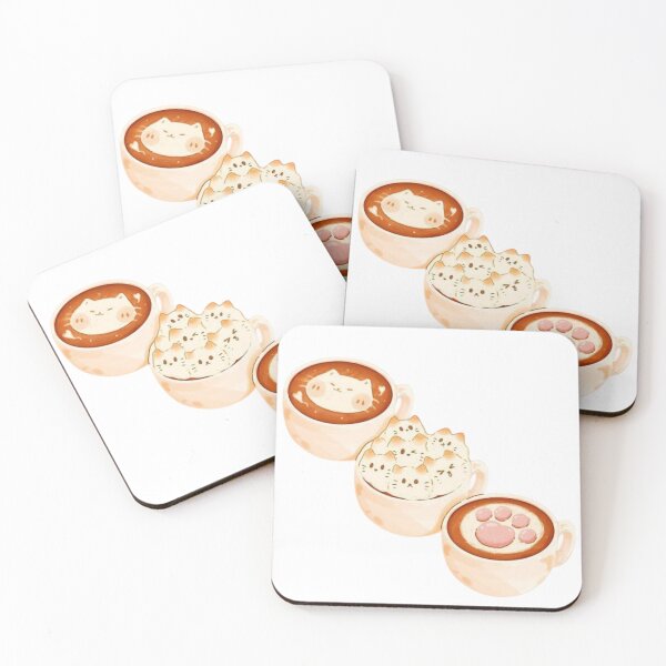 Item preview, ねこカフェタイム – Kawaii Cat Latte & Cozy Coffee  designed and sold by Valiabeth.