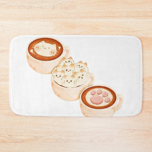 Item preview, ねこカフェタイム – Kawaii Cat Latte & Cozy Coffee designed and sold by Valiabeth.
