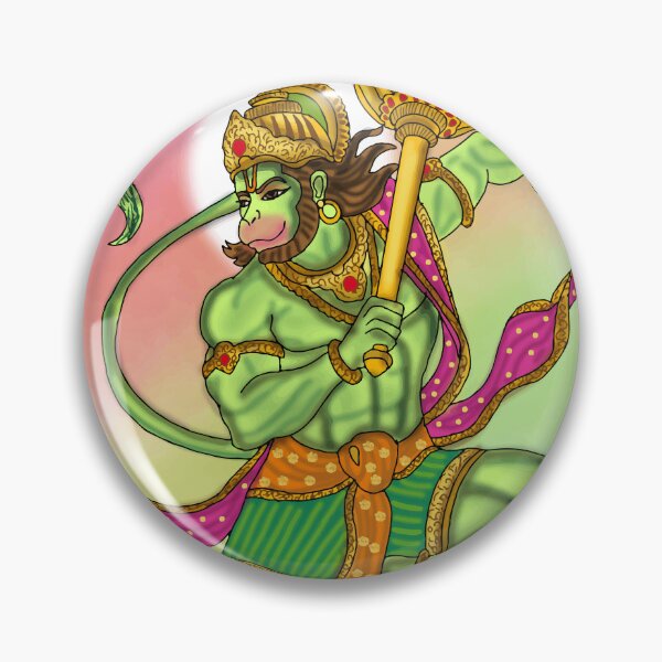 Artikelvorschau, Kunstwerk von Lord Hanuman | Kraftvolle digitale Kunst und Andachtsillustration des Hindu-Gottes entworfen und verkauft von Harshit_Digital_Arts.