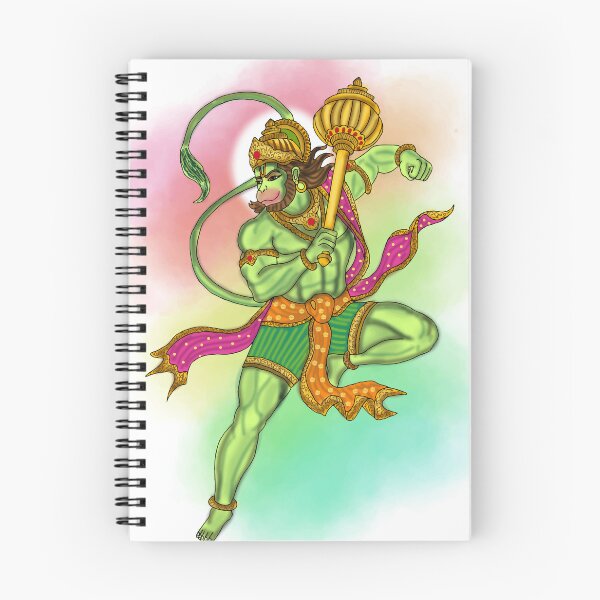 Item preview, Lord Hanuman Artwork | Powerful Hindu God Digital Art & Devotional Illustration designed and sold by Harshit_Digital_Arts.