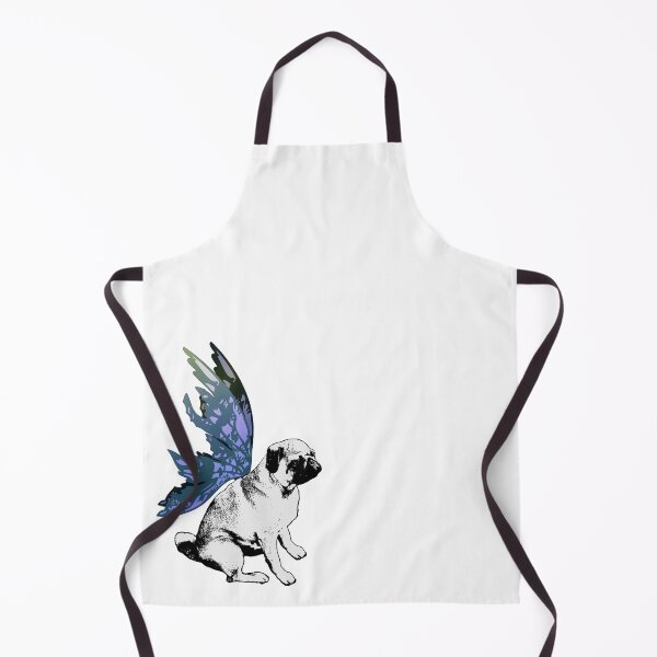 Item preview, Pug Fairy Life - Black and White Pug With Butterfly Wings designed and sold by LittleMissTyne.