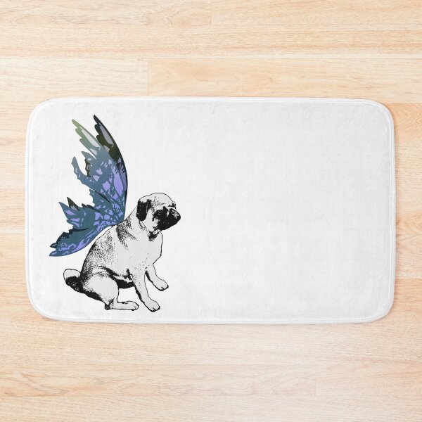 Item preview, Pug Fairy Life - Black and White Pug With Butterfly Wings designed and sold by LittleMissTyne.