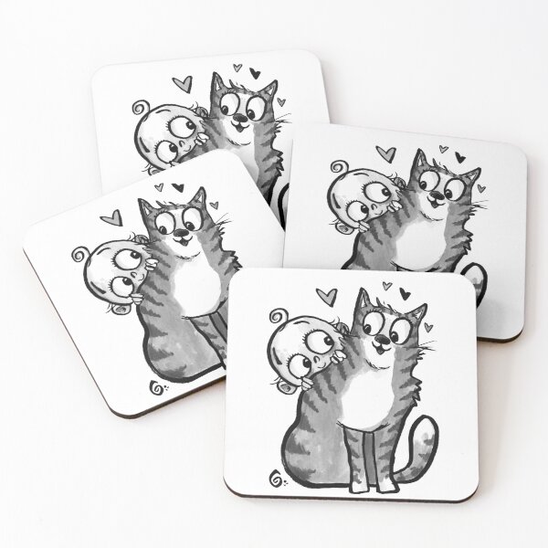 Item preview, Baby Meets Cat designed and sold by Grasdal.