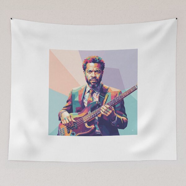 Item preview, Jazz Bass Player pop art designed and sold by onebystudio.