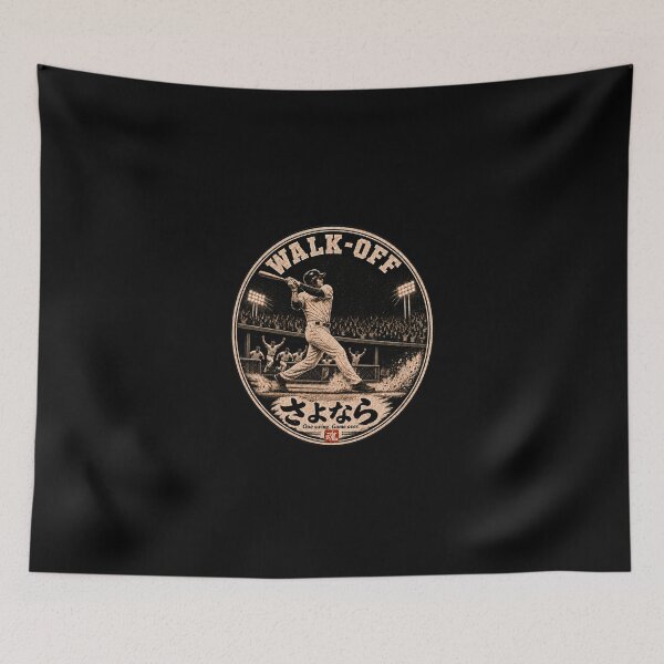 Item preview, Japanese Sayonara Home Run Vintage Baseball Badge designed and sold by Locker39.