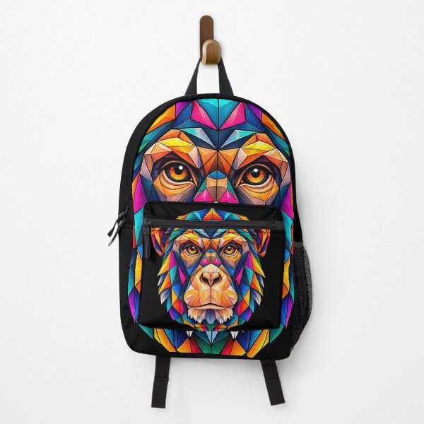 Item preview, Vibrant Geometric Monkey Face – Colorful Polygonal Primate Art for Jungle Lovers designed and sold by Geometric Art..