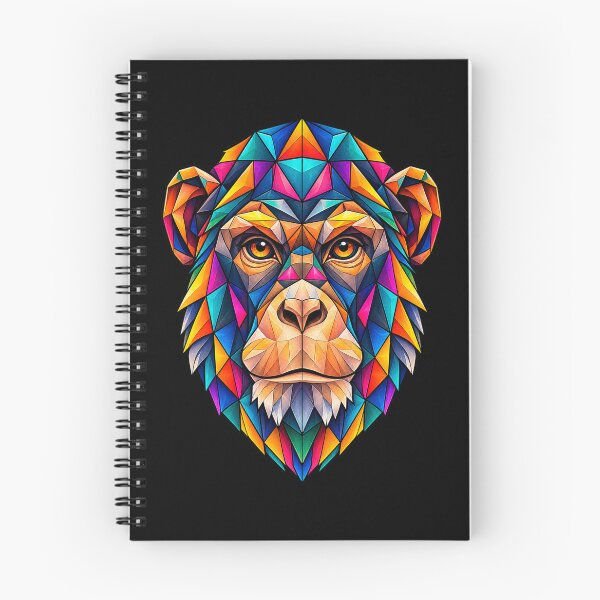 Item preview, Vibrant Geometric Monkey Face – Colorful Polygonal Primate Art for Jungle Lovers designed and sold by Geometric Art..