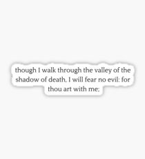 Psalm 23:4 Black Font Sticker