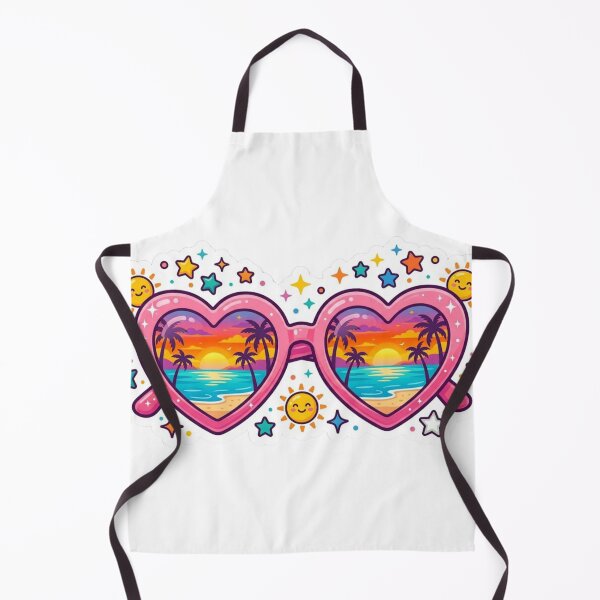 Item preview, Sunset in Heart-Shaped Glasses - Tropical Vibes designed and sold by conamor-bymel.