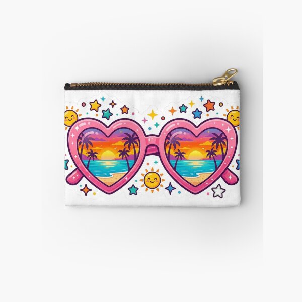 Item preview, Sunset in Heart-Shaped Glasses - Tropical Vibes designed and sold by conamor-bymel.