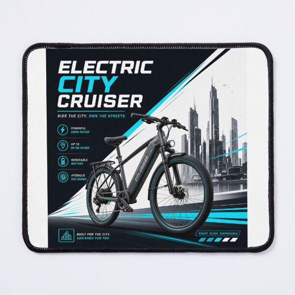 Item preview, Electric City Cruiser Urban E‑Bike Rider Shirt designed and sold by OMNITeeSigns.