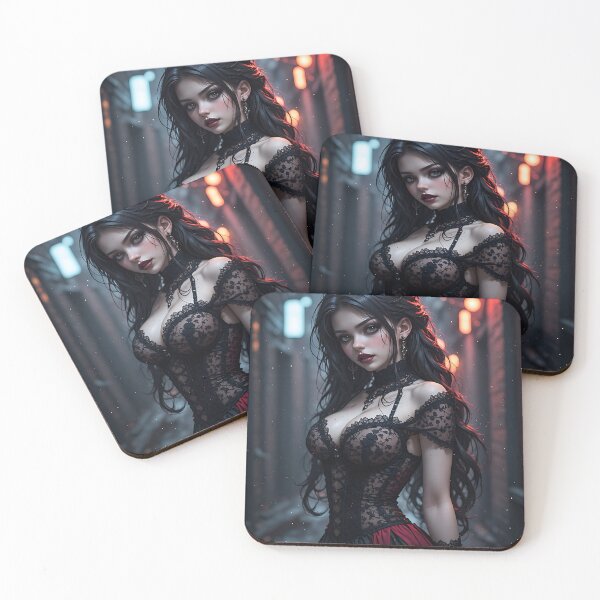 Item preview, Gothic Dark Fantasy Anime Woman Hot Goth Girl designed and sold by Your New Fixation.