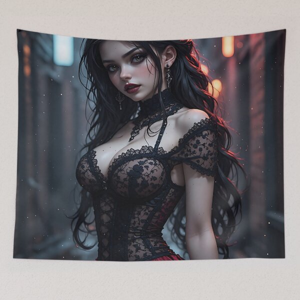 Item preview, Gothic Dark Fantasy Anime Woman Hot Goth Girl designed and sold by Your New Fixation.