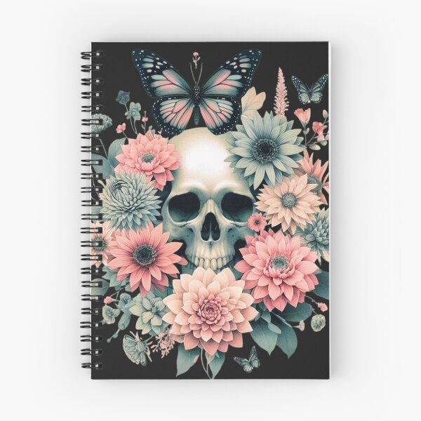 Item preview, Skull with butterflies in the style of Dark Academia designed and sold by BriSher.