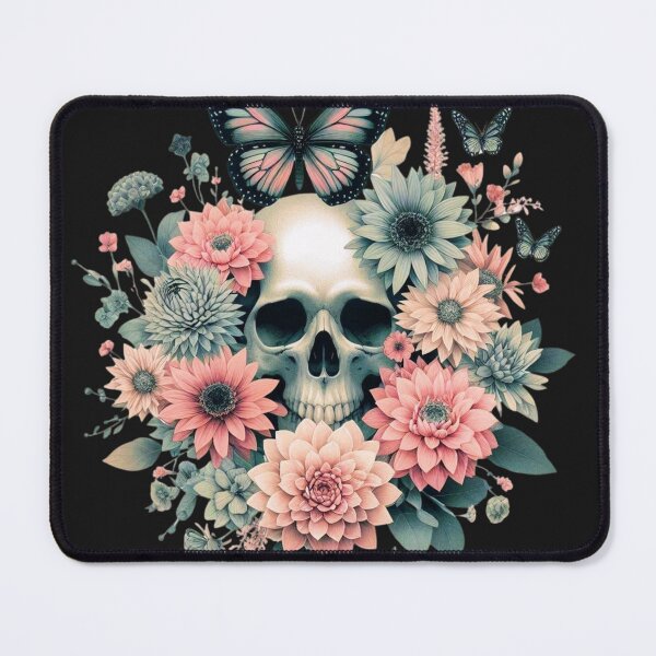 Item preview, Skull with butterflies in the style of Dark Academia designed and sold by BriSher.