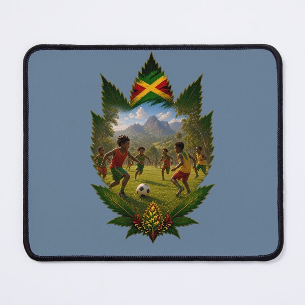 Item preview, Jamaican Soccer Kids Cannabis Leaf Art | Reggae Roots Culture designed and sold by digitalbob60.