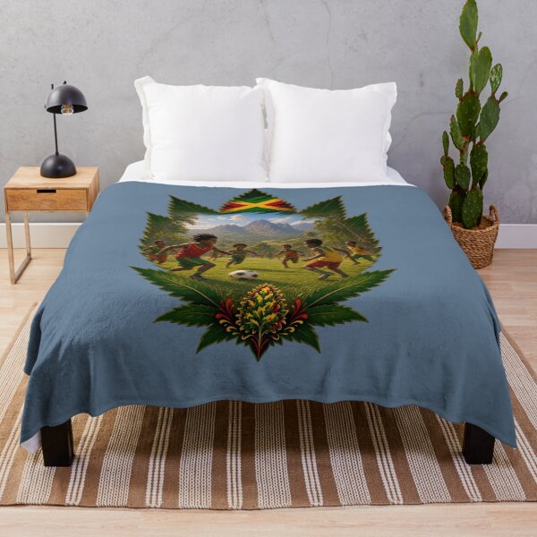 Item preview, Jamaican Soccer Kids Cannabis Leaf Art | Reggae Roots Culture designed and sold by digitalbob60.