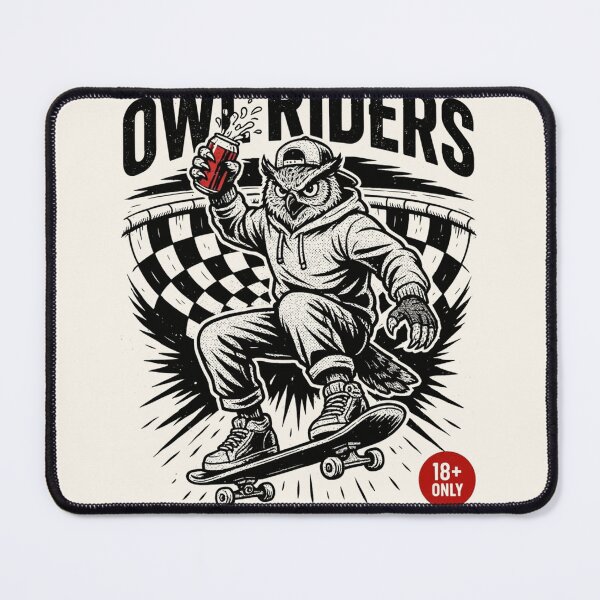 Item preview, Owl Riders Skateboarding Bowl King Streetwear Design designed and sold by AsgerVinter.