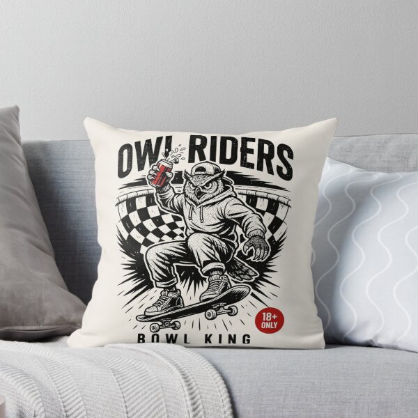 Item preview, Owl Riders Skateboarding Bowl King Streetwear Design designed and sold by AsgerVinter.
