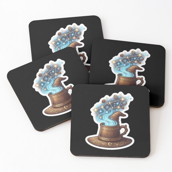 Item preview, Magical Coffee Cup with Wizard Hat and Stars Art designed and sold by DailySparks.